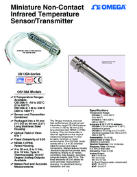 Thumbnail of document Data Sheet - OS136A-1-K Miniature IR Infrared Sensor Transmitter  -18 to 538°C